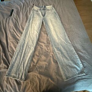 rag & bone Blue Flare Wide Leg Jeans